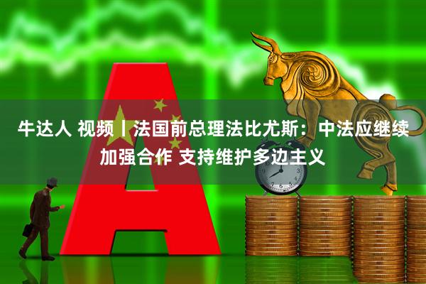 牛达人 视频丨法国前总理法比尤斯：中法应继续加强合作 支持维护多边主义