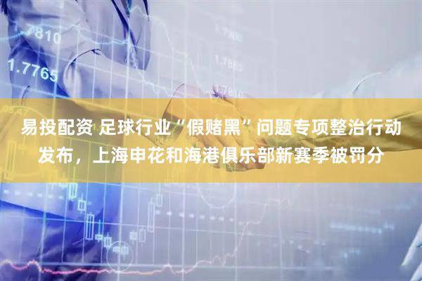 易投配资 足球行业“假赌黑”问题专项整治行动发布，上海申花和海港俱乐部新赛季被罚分